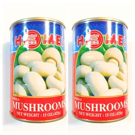 HMei Whole Mushrooms 15 Oz(2 Pack)