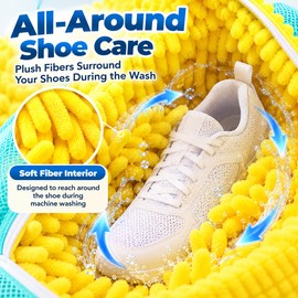 Shoe Washing Bag for Machine Washing – Reusable Polyester Laundry Bag with Zipper for Sneakers & Casual Shoes