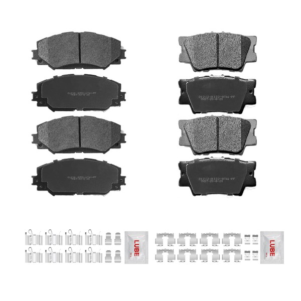 Fraxle Front and Rear Ceramic Brake Pads Set with Hardware
