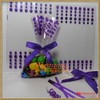 100pcs 4"x6" Polka Dot Purple Gift Bag + Twist Ties