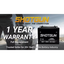 Shotgun YTX12-BS RECHARGEABLE ATV Battery for HONDA ATC250ES Big Red 250CC 85-'87
