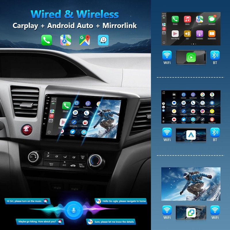 XGU Car Play Stereo for Honda Civic 2012 2013 2014
