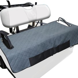 ZDHQLHJ Universal Golf Cart Seat Cover, 50.5x31.7inch Club Car Seat Blanket with 4 Front Storage Pockets, for EZGO RXV TXT Club Car DS Precedent and More 2 Person Seats Golf Carts