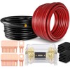 1/0 Gauge Wire(20ft Each - Red/Black) Copper Clad Aluminum CCA