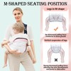 LHLZNB Breathable Baby Sling, Portable Adjustable Baby Carrier, Non-Slip Toddler