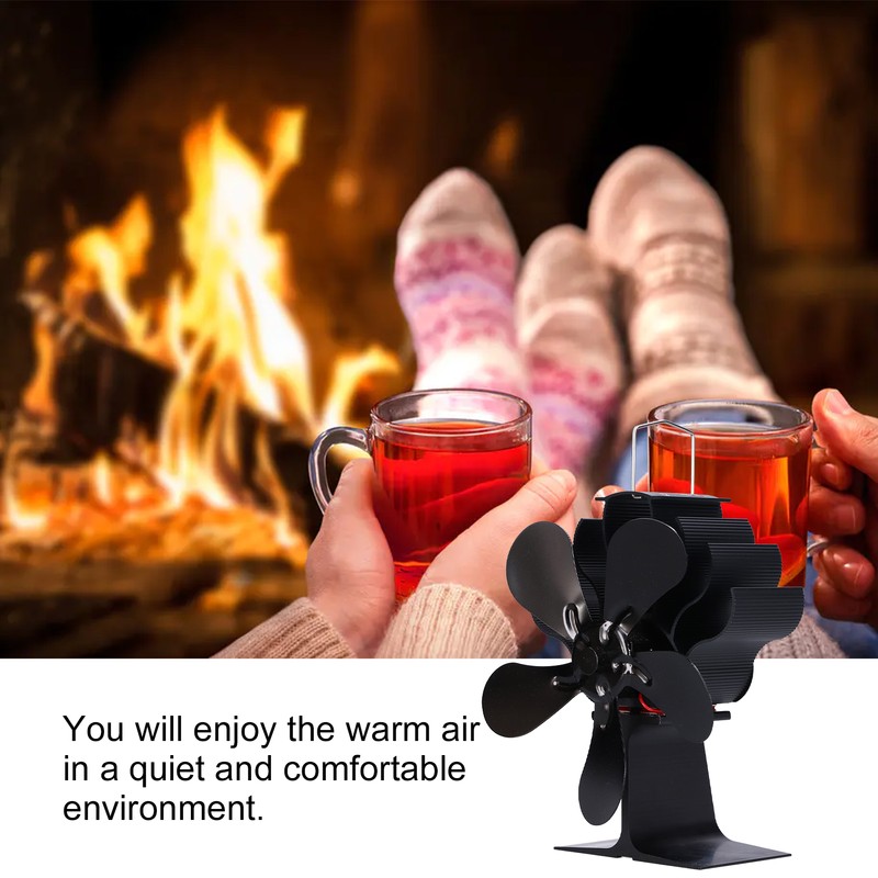 Stove Fan Single Head 5 Blade Wood Burning Fireplace Fan