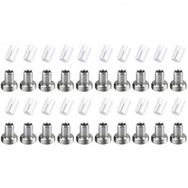 TXWTXPJ-40pcs Fiber Optical Accessories - 20pcs Fiber Optic Visual Fault Locator Metal Heads & 20pcs Ceramic Core Ceramic Sleeve,for Tester Light Meter Network Cable Tester