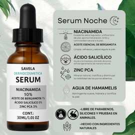 Serum, Suero Niacinamida 10%, Aceite de Bergamota 1%, Ácido Salicilico 1%, Zinc PCA 3%, Limpiador facial, Hidratante, Ilumina y unifica el tono de piel, Ideal para diferentes tipos de piel.