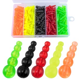 Alwonder Stacked Fishing Beads Set, 100PCS Fishing Beads Lures Tackle, Trout Walleye Perch Muskie Inline Spinner Rig Lure Making Supplies Saltwater Freshwater