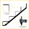 2 Packs Metal Stair Step Stringers, 4 Step Steel Riser