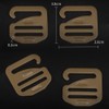 WarmHeartting 2pcs Metal Heavy Duty G-Hook Flat Steel Hanging Buckles