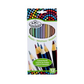 ROYAL BRUSH RTN-157 Metallic Colored Pencils-12/Pkg