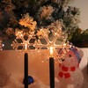 Snowflake Landscape Lights Christmas Pathway Decorative Lights Battery Powered Warm