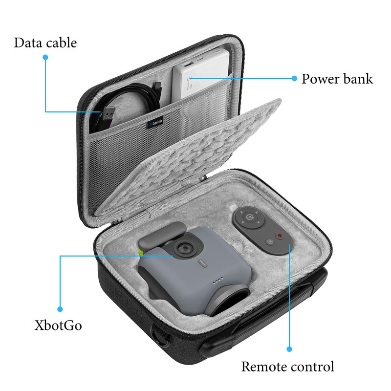 Geekria Carrying Case Compatible with XbotGo, Chameleon Hard Shell Protective