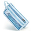 Four Candies Mesh Pencil Case with Handle and Zipper, blue,