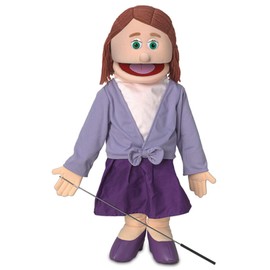 Sarah, Peach Mum/Teacher, Full Body, Ventriloquist Style Puppet, 65cm