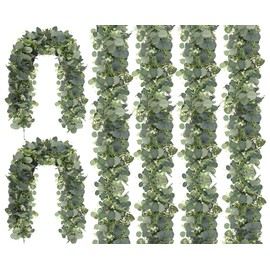 Boda Decoracion Pack - 6PCS Guirnalda de Flores Artificiales para Boda Mesas y Arcos, 180 CM Enredaderas Eucalipto Artificiales Decoracion, Material para Guirnalda Navideña