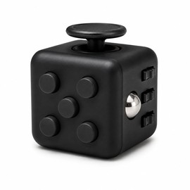 Cubo Antiestrés Premium Juguete antiestres para Adulto y niño Ayuda a calmar la ansiedad y déficit de atención. Fidget Cube Toy para Oficina y hogar. (Negro)
