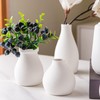 Sowlvenco Ceramic Bud Vase Set of 12, White Small Vases
