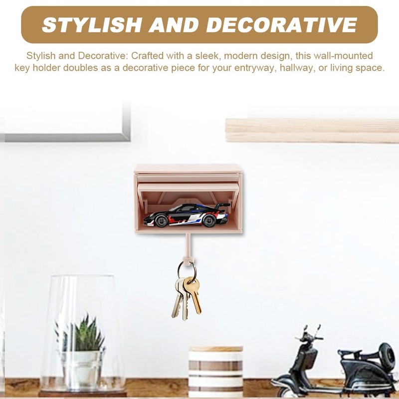 Velarionna Car Garage Key Holder with Opening Door, 3D Key