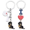 HUAAPLEGO Cute Alloy Enamel Pets Dog Keychain Puppy Key rings