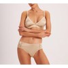 SilRiver Women's Silk Padded Bralette Deep V Wire Free Crop