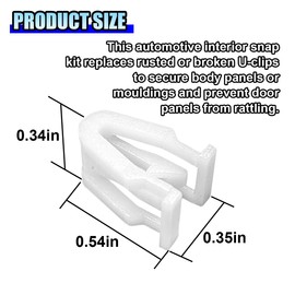 ZIMISI Car Dashboard Trim Clips, Universal Small Plastic Automotive Fastener, Car Front Console Retainer Accessories, Vehicle Instrument Panel Clip Replacements for Cars Trucks SUVs (40PCS)