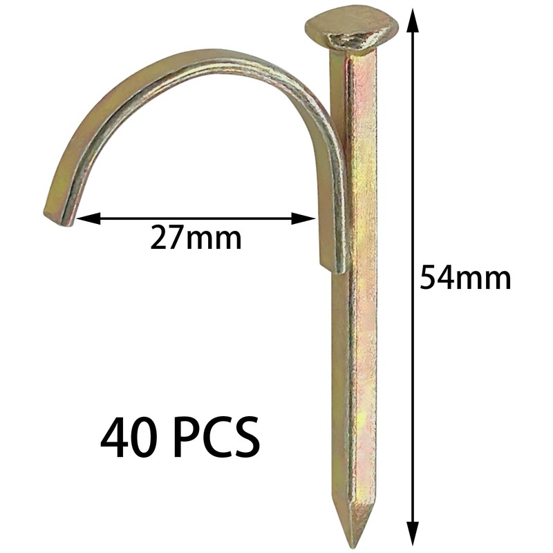 40 PCS Water Pipe Fixing Nails,Fastener Nail for Various Pipes