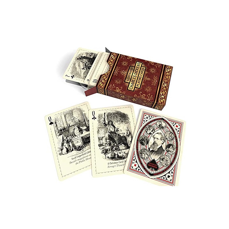 Cultzilla Charles Dickens Illustrated Playing Cards