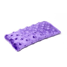 Lavender Scented Eye Pillow, Flaxseed Filled, Purple Minky Fabric, Aromatherapy Sleep Mask (Purple Minky Dot, Lavender)