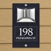 Custom Signs Solar Illuminated Modern Anthracite House Number Sign 24cm