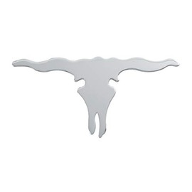 Grand General 90222 Chrome Mini 'Long Horn Skull' Mud Flap Cut-Out