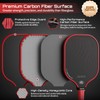 Toolzia Pickleball Paddle Set 2 Carbon Fiber Paddles with Balls