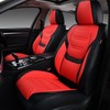 TIEHESYT Leather Seat Covers Front Pair with Lumbar Support, Breathable