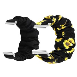 Compatible for FITVII Fitness Tracker Bands, 20mm, 22mm Fabric Elastic Scrunchie Elastic Women Cute Replacement Straps Compatible for FITVII HM57, HM78, HM68, HM21, H56, H86 Smart Watch Fitness