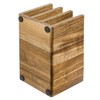 MyGift 3 Slot Premium Acacia Solid Wood Mail Holder, Entryway