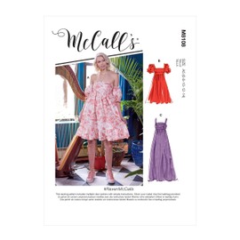 McCalls Sewing Patterns M8108A5 Misses>Dresses, Paper, 6-8-10-12-14, A5