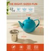 Sweese Teapot, Porcelain Tea Pot with Stainless Steel Infuser, Blooming