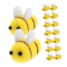 DOITOOL 35pcs Wool Felt Bee Crafts Adorable DIY Accessories for Costume Clothing Decor Themes for Creative Handicrafts and Party Decorations