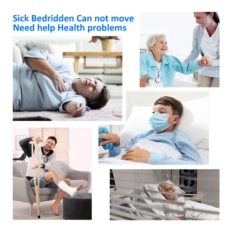 3 Pack Wireless Caregiver Pager Panic SOS Call Button with