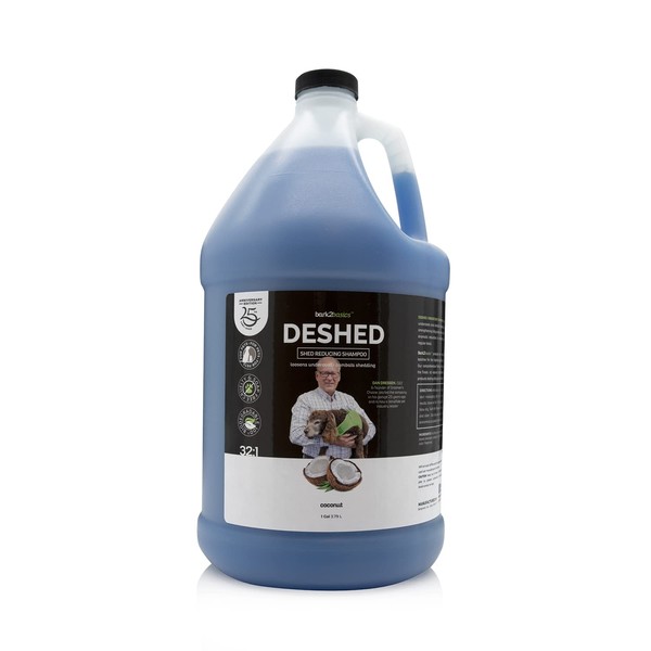 Bark2Basics DeShedding Dog Shampoo, 1 Gallon - Combats and Reduces
