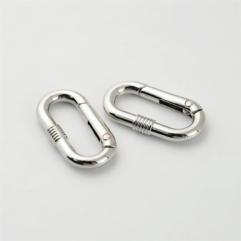 10 Pcs Spring Buckles Carabiner Clips Oval Rings Connector for