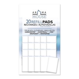 AromaHouse Aromatherapy Diffuser Unscented Refill Pads for Essential Oil for Use with ScentBall, Carscenter Aromakey, Aromapod & Mio, 20 Count