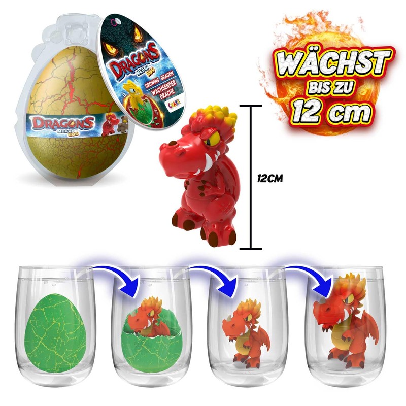 MEGGA EGG Set 3 Uova di Drago Magiche per Bambini