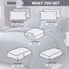 HYMOKEGE King Size Comforter Set Seersucker 7 Pieces, All Season