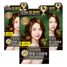 Partner_Reference 리엔 흑모비책 새치염색 크림 밝은갈색 3개