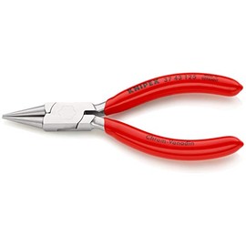 Knipex Flat Nose Pliers for precision mechanics chrome-plated, plastic coated 125 mm 37 43 125