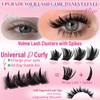 Lash Clusters Kit Eyelash Clusters 12‑18mm Long Volume Individual Lashes