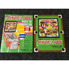 Gottlieb 2 GOTTLIEB FACTORY ORIGINAL 1979 PINBALL POOL  PINBALL PROMO FLYERS NEW