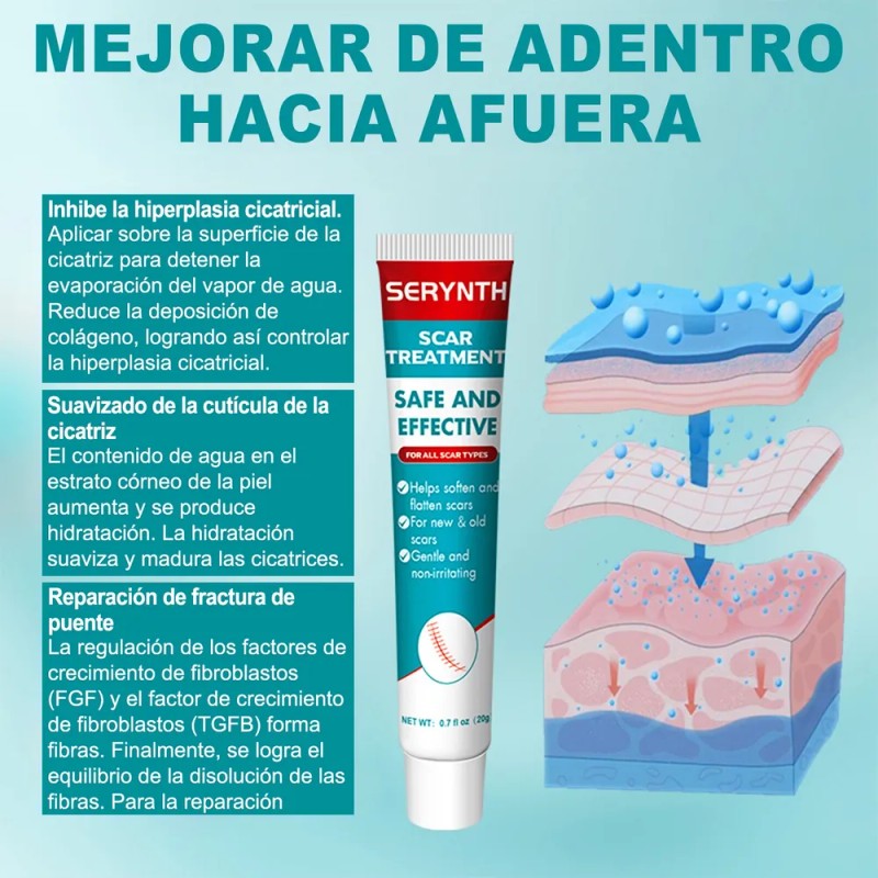 Gel Para Cicatrices Cara Cuerpo Crema Reparar Cicatrices 20g